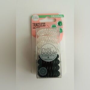 New Invisibobble Traceless Original Hair Rings 4 True Black 4 Crystal Clear